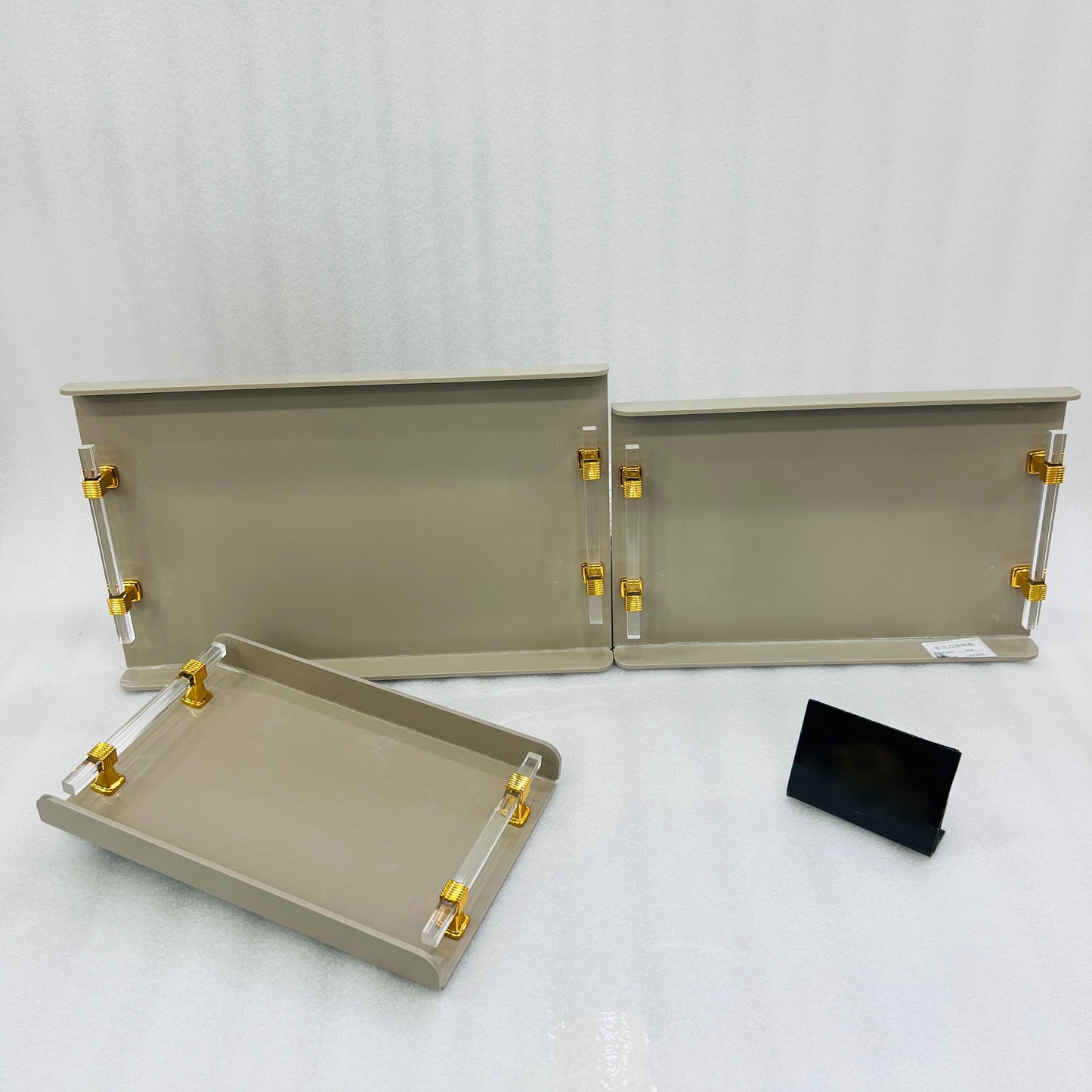 Colored 3Pcs Acrylic Tray Set