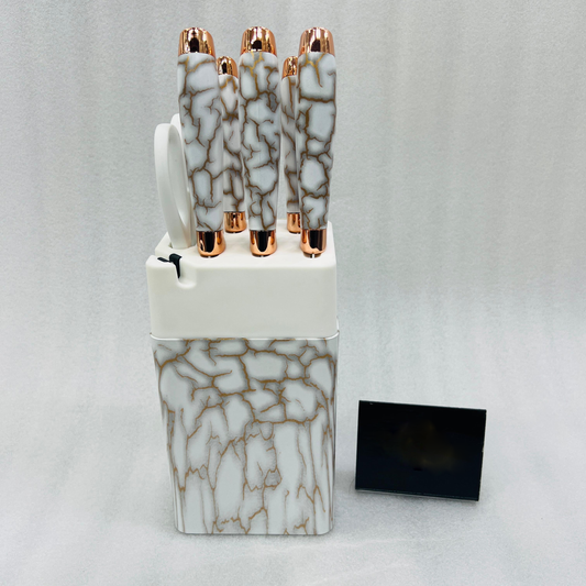 7Pcs Knife Set With Plastic Stand