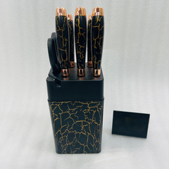7Pcs Knife Set With Plastic Stand