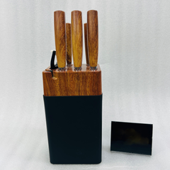 7Pcs Knife Set With Plastic Stand