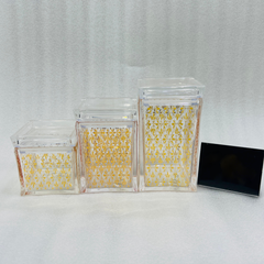 Acrylic Jars Set Square Shape