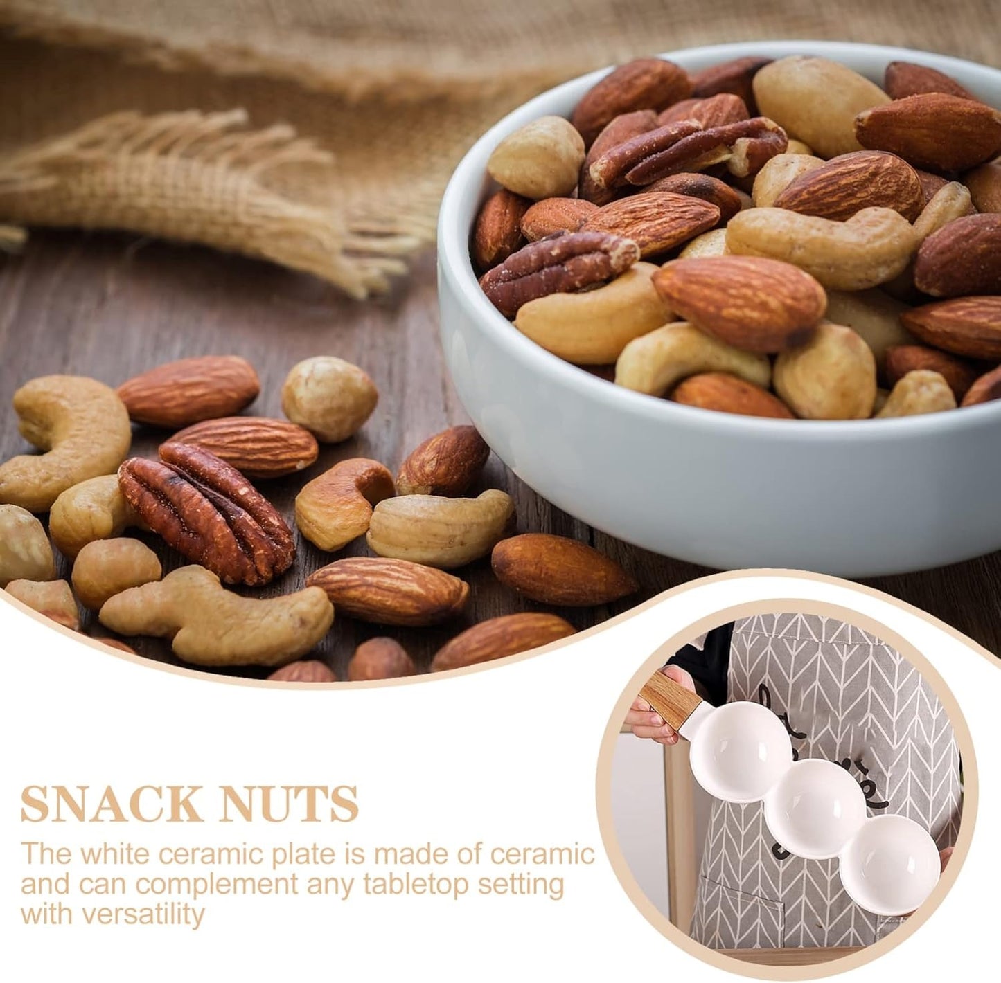 Three Compartment Snack Bowl