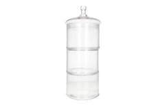 3 Layer Glass Cookie Jar 39cm