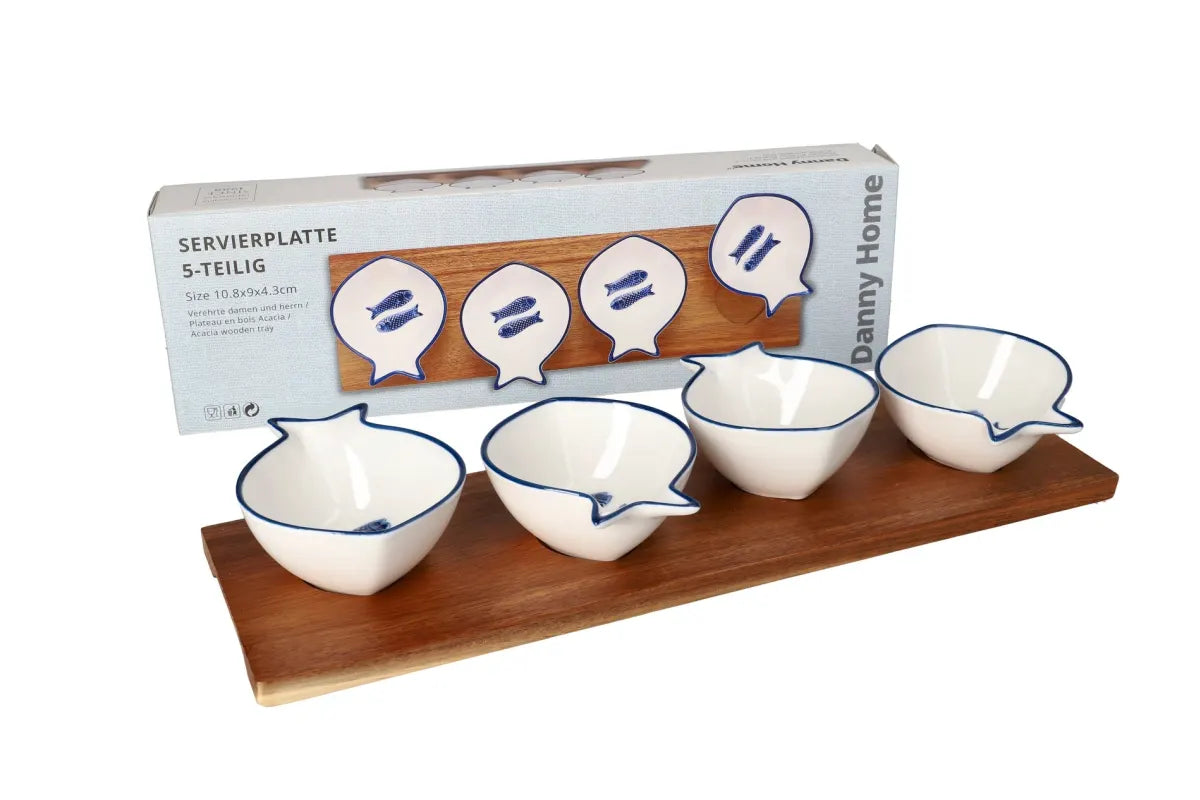 Four Grid Platter & Tray 5Pcs
