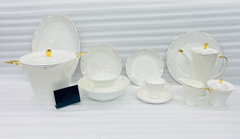 Luxury Golden Lines Dinner Set