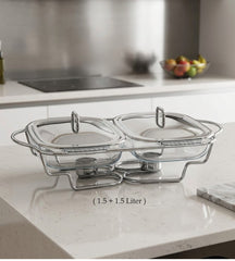 2 IN 1 Double-Dish Food Warmer