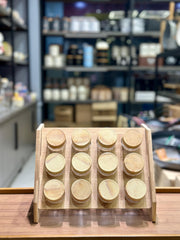 Masala Bottles with Bamboo Rack