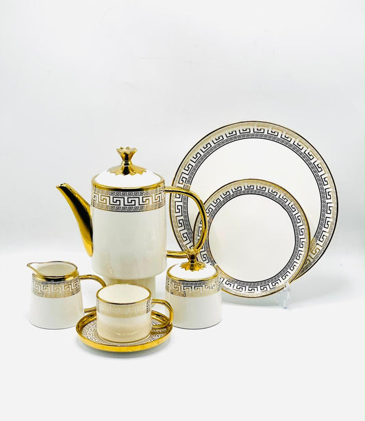 Greek Ceramic Tea Set 24 Pcs