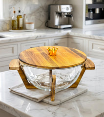 Walnut Wood Salad Bowls with Lid