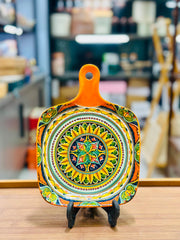 Turkish Retro Square Ceramic Platter