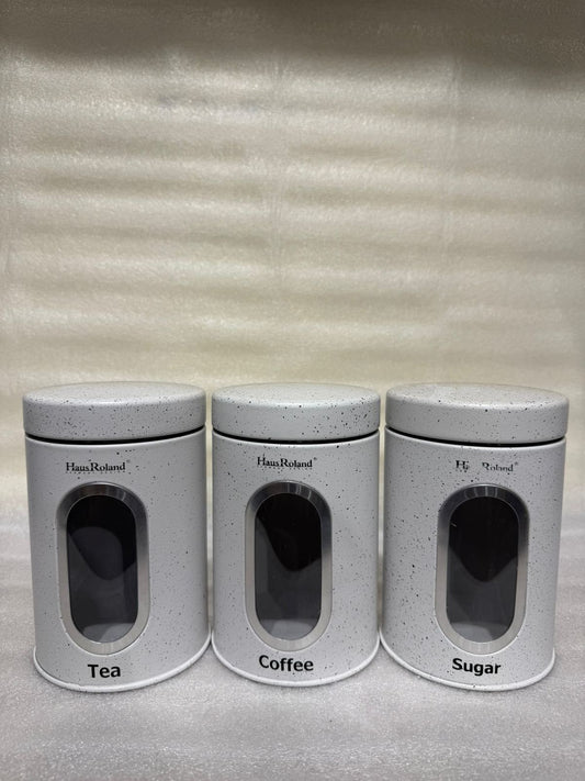 3 Pcs HausRoland Speckled Canister Set