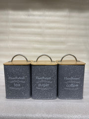 3 Pcs HausRoland Speckled Canister Set