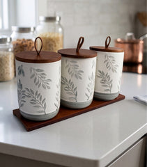 3Pcs Jar Wooden Tray