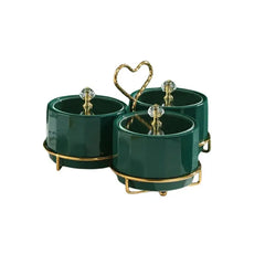 Heart Condiment 3 Part Green