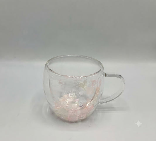 Dried Flower Glass Mug (250ml)