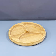 Round 3-Compartment Tray with Lid