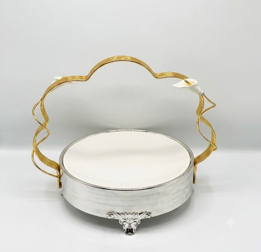 Silver Platter With Handle