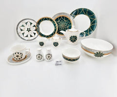 Dinner Set Green Design 6 Person