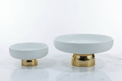 Ceramic Golden Footed Bowl