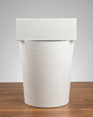 Leather Tissue Box & Dustbin Set