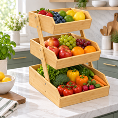 3 Tier Bamboo Fruit & Vegetable Storage Rack