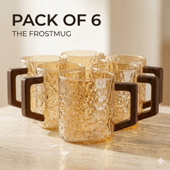 The Frosted Glass Mug With Wooden Handle