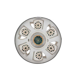 Cup Saucer Green Design 6 Pcs