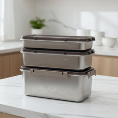 Stainless Steel Storage Box 3 Pcs Set