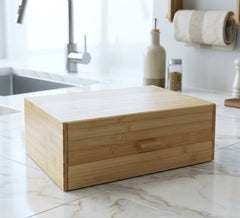Bamboo Bread Box With Bamboo Cover