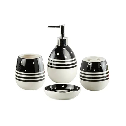 4Pcs Bath Set Black