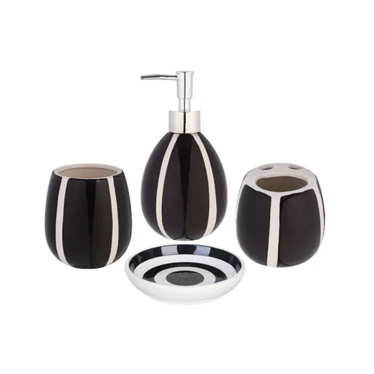 4Pcs Bath Set Black