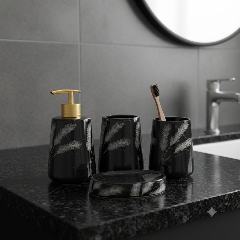Brilliant 4Pcs Bath Set B-Wheat