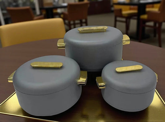Forever Gold 3Pcs Hotpot Set Grey