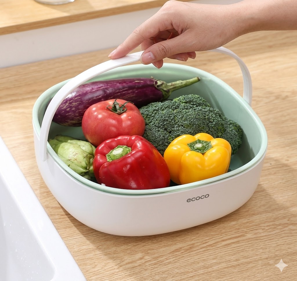Portable Drain Basket Green