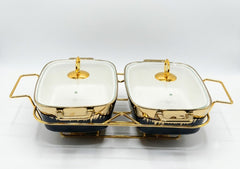 Luxury Porcelain rectangle Chafing Dish