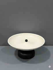 Premium 2-Tier Ceramic Dessert Stand with Spring Frame