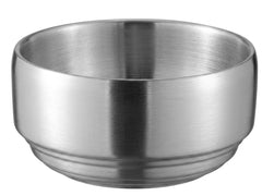 Stacked Silver Soup Bowl