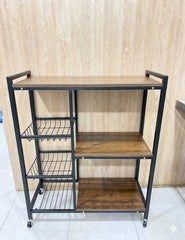 3-Tier Wood Board 3-Mesh Shelf