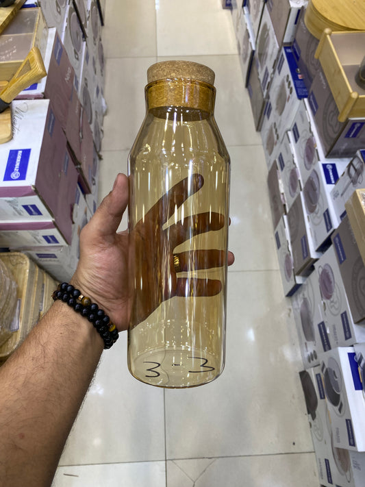 Glass Plain Cork Bottle 1000ml