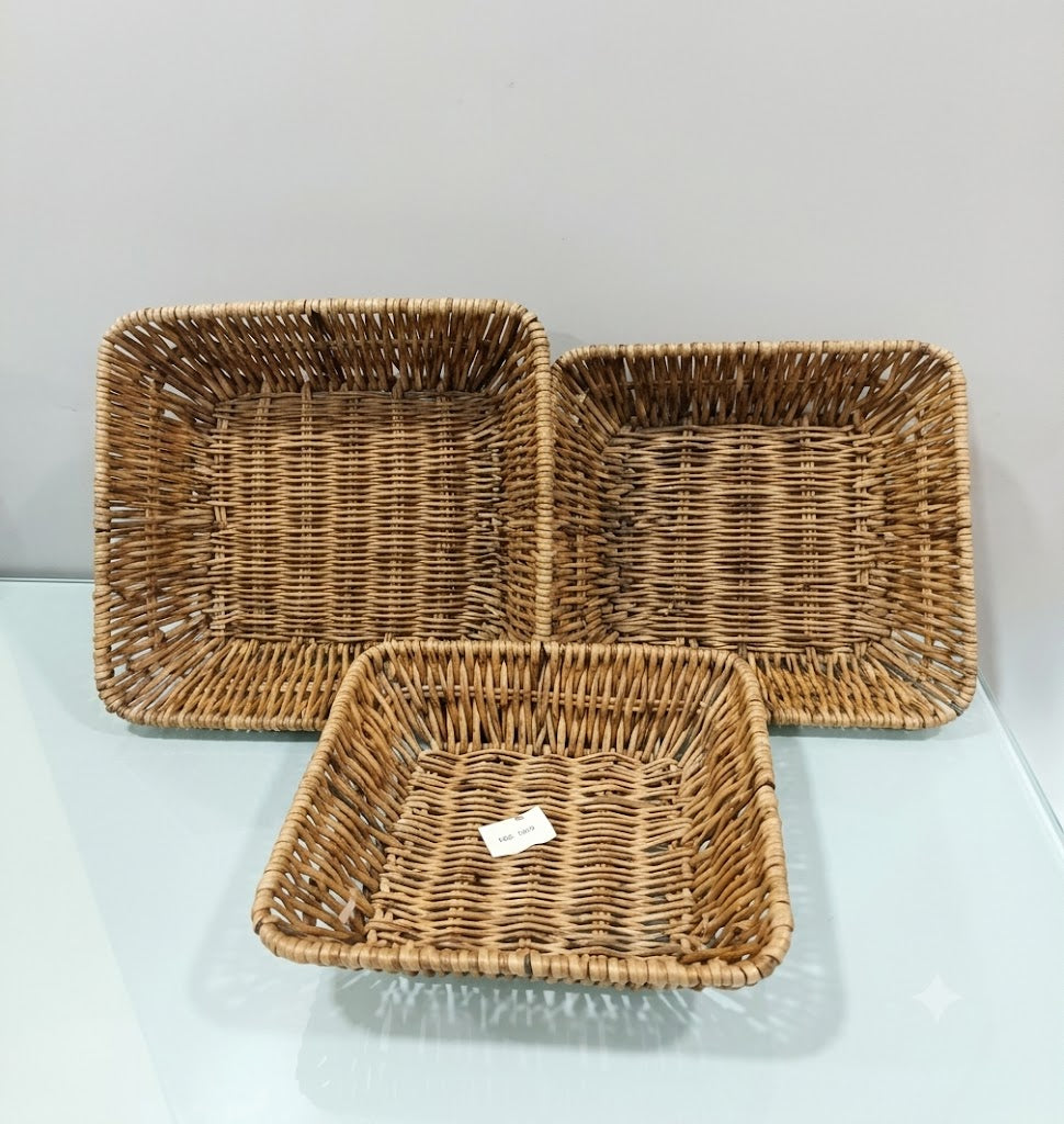 Deep Sq Storage Basket 3Pcs