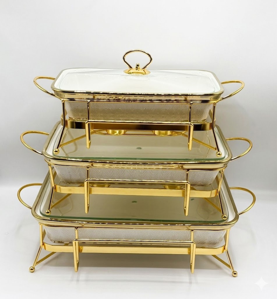 Luxury Porcelain Rectangle Chafing Dish
