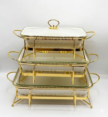 Luxury Porcelain Rectangle Chafing Dish