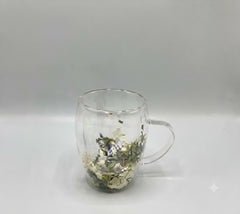 Dried Flower Glass Mug (350ml)
