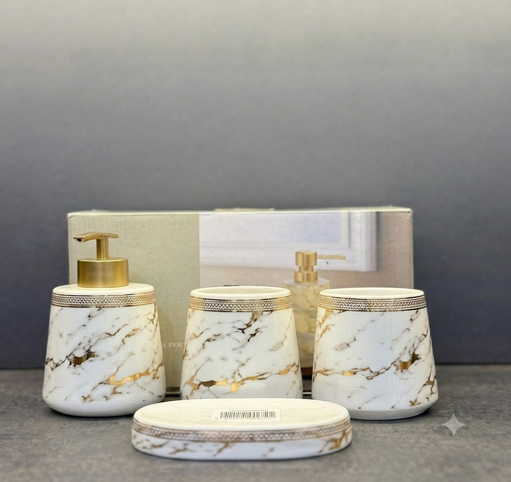 Brilliant 4Pcs Bath Set Marble