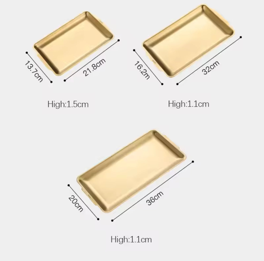 Golden Tray Rectangle