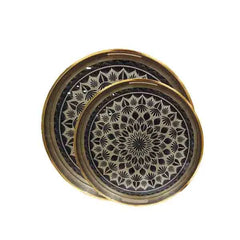 Tray Set Wood + Glass