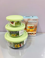 Glass Food Storage Box 3PcsSet