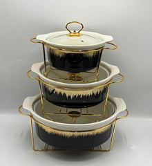 Luxury Porcelain rectangle Chafing Dish