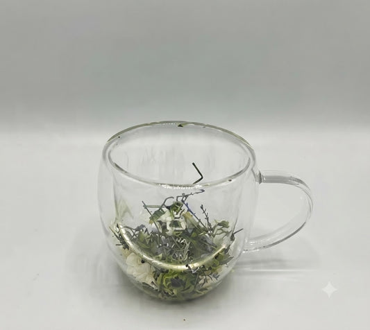 Dried Flower Glass Mug (250ml)