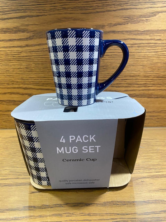 4 Pcs Print Mugs Set